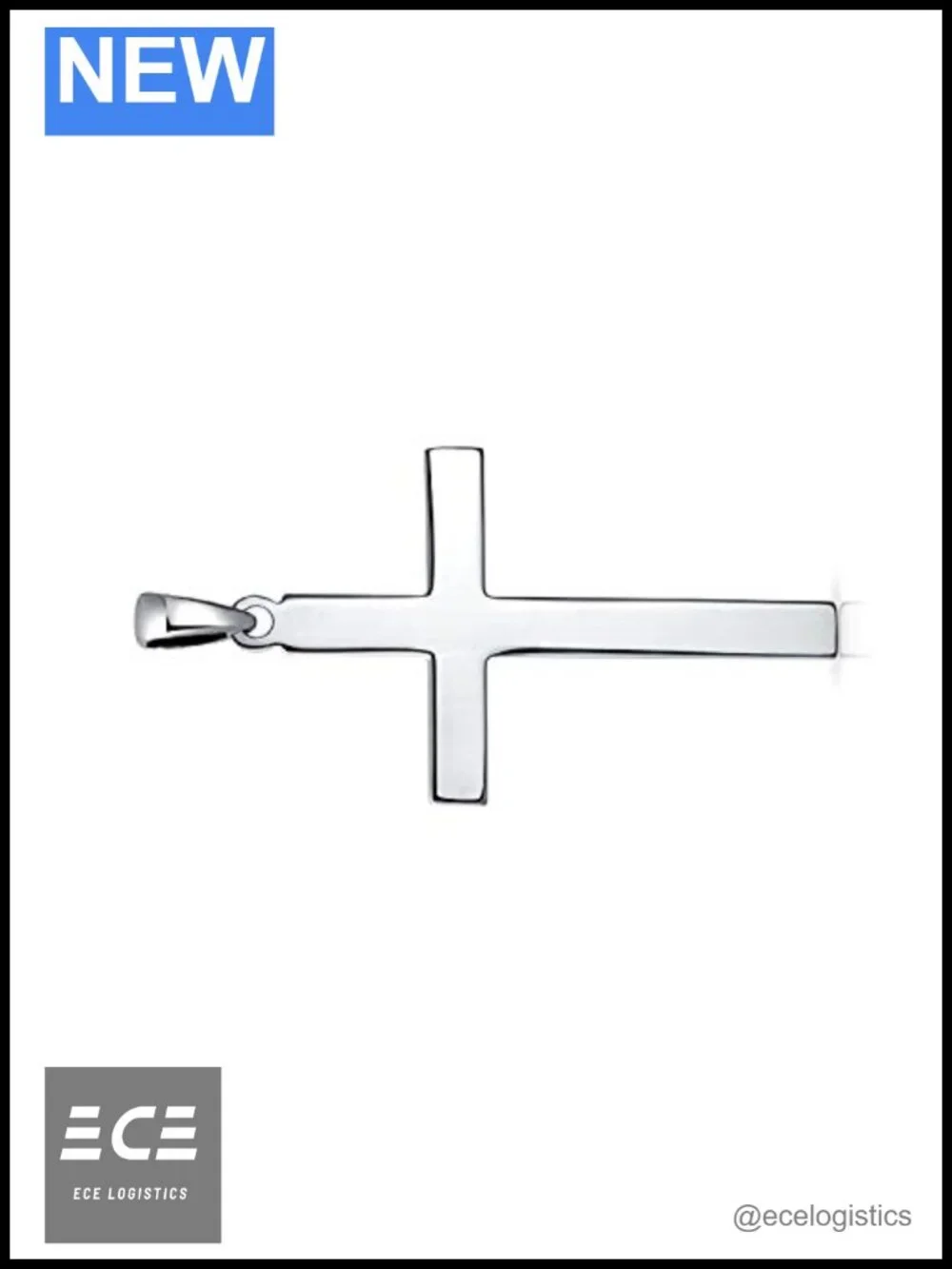 925 Sterling Silver Cross Pendant Necklace Adjustable 16-18 Inch